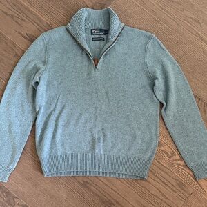 Polo by Ralph Lauren Men's Blue Zip-Up Sweater